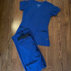 Jockey XS royal blue scrubs women’s